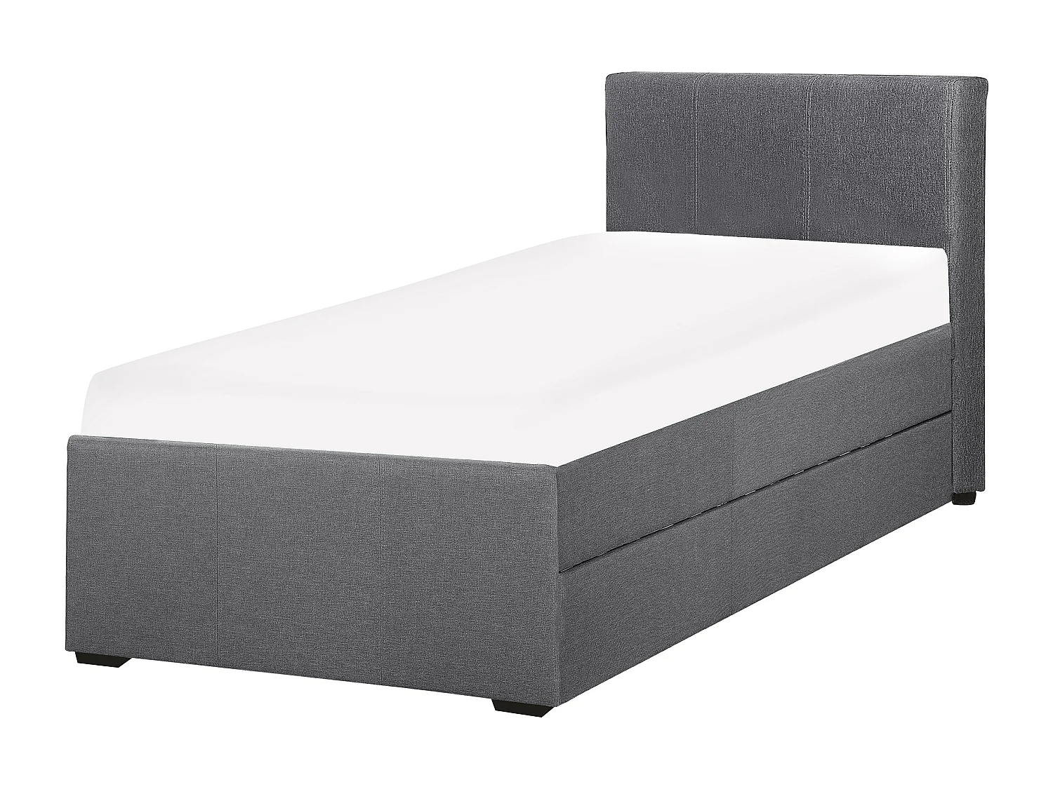 Cama gavetão Tecido MARMANDE 90 x 200 cm Cinzento escuro