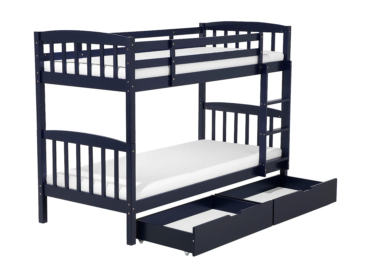 Lit superposé Bois de pin REVIN 90 x 200 cm Bleu marine