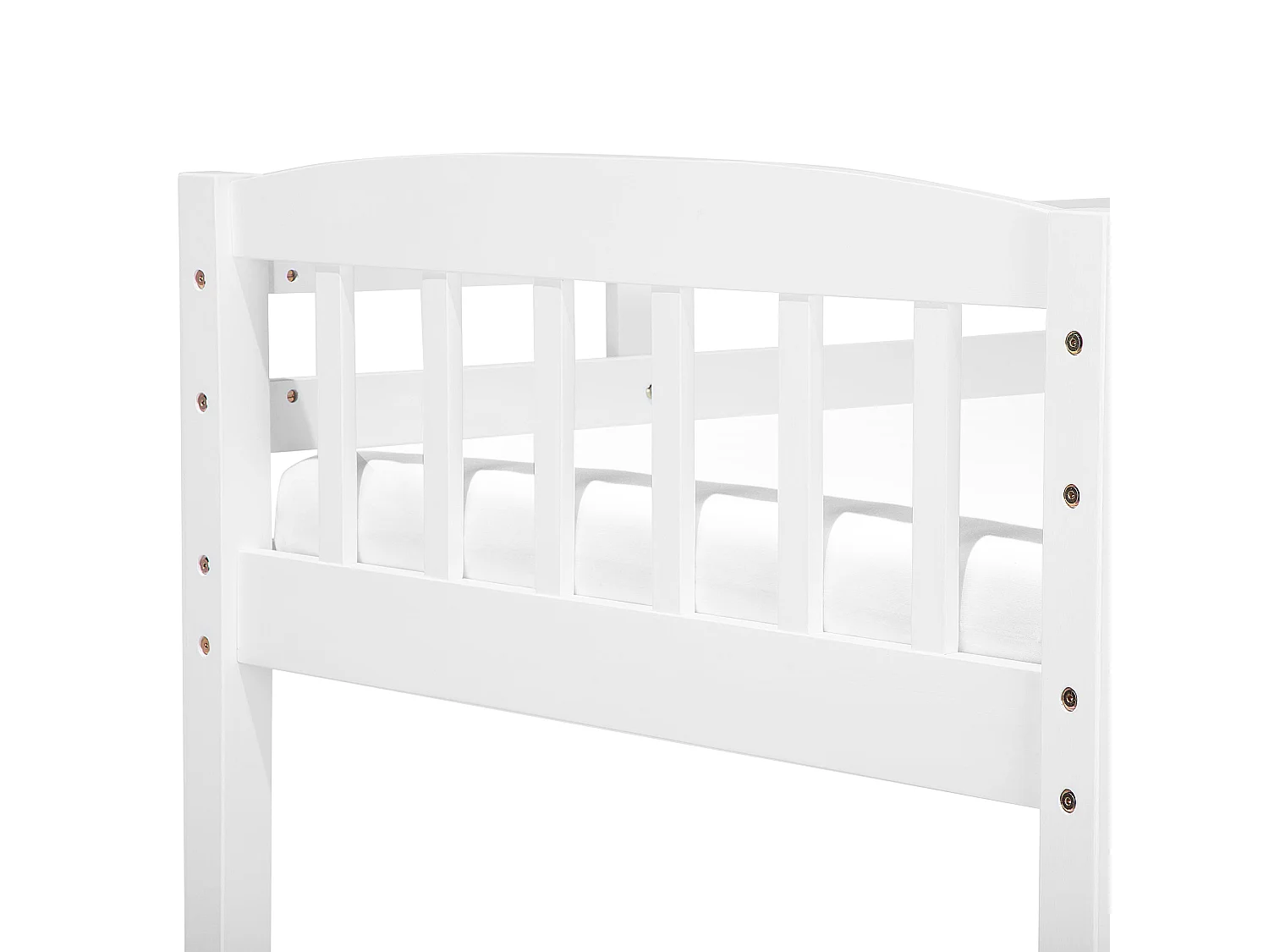 Lit superposé Bois de pin REVIN 90 x 200 cm Blanc