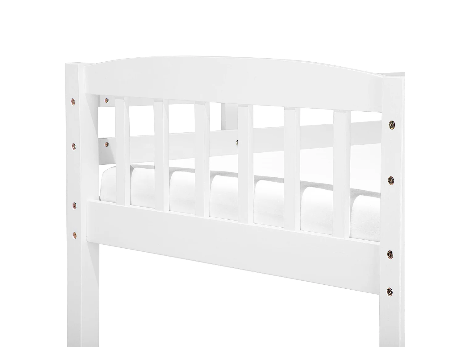 Hochbett 2 Betten mit Bettkasten und Lattenrost 90x200 cm Kiefernholz weiß Revin