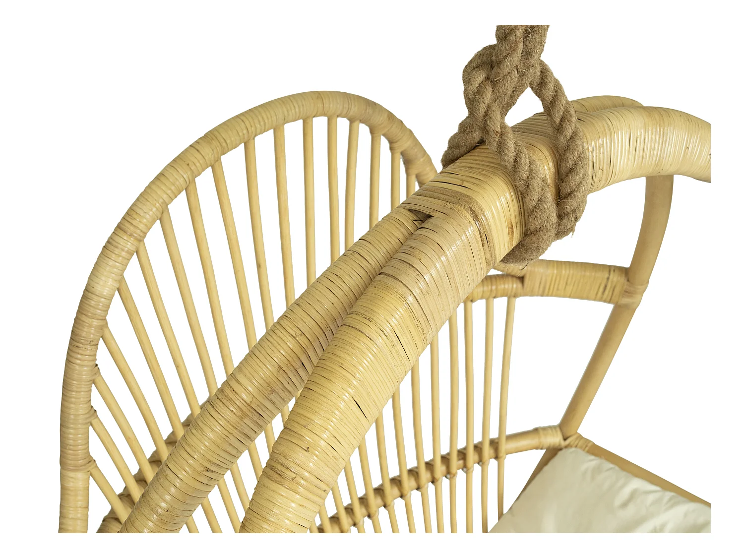 Fauteuil suspendu en rotin naturel BRIANNA