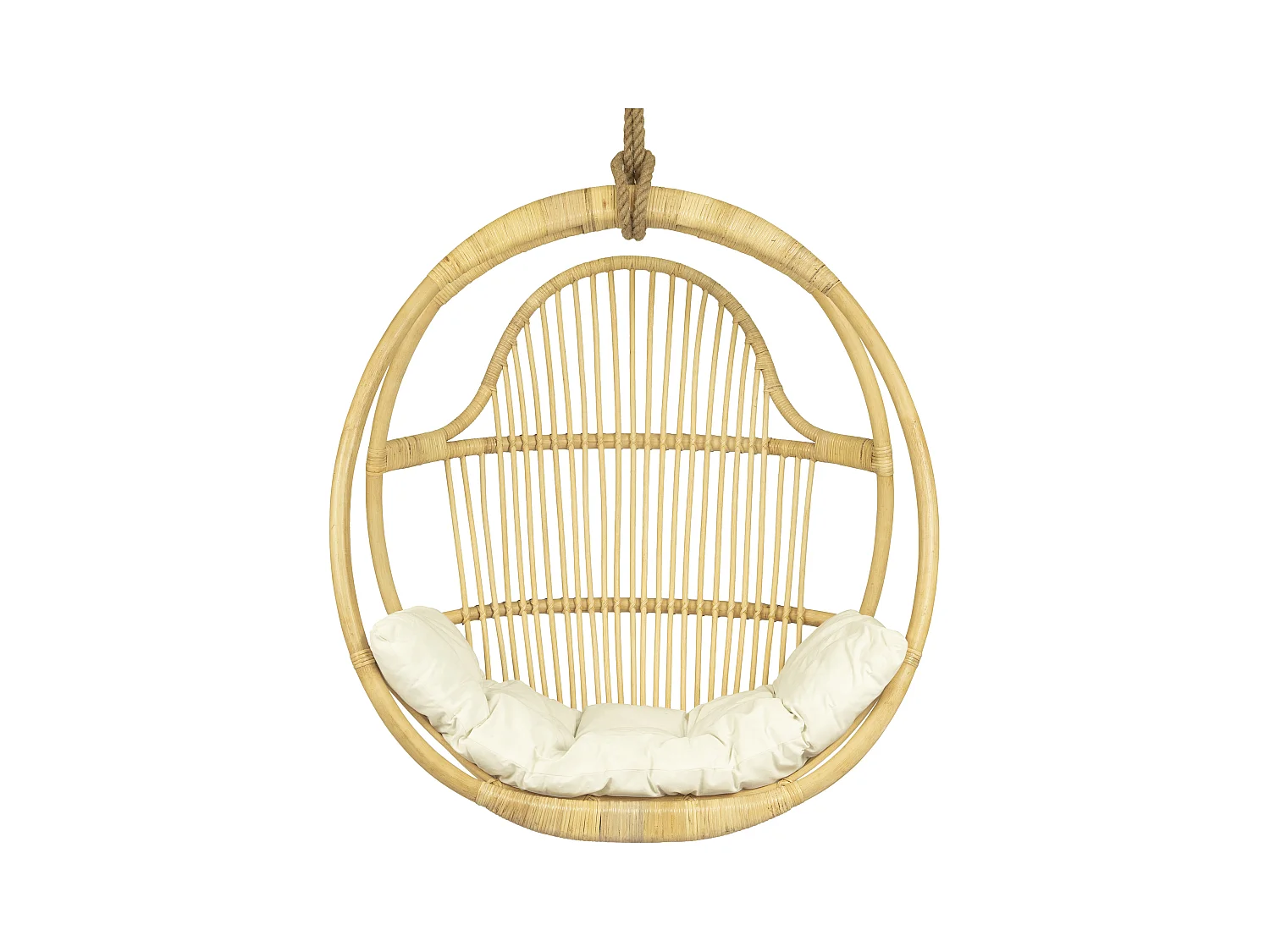 Fauteuil suspendu en rotin naturel BRIANNA