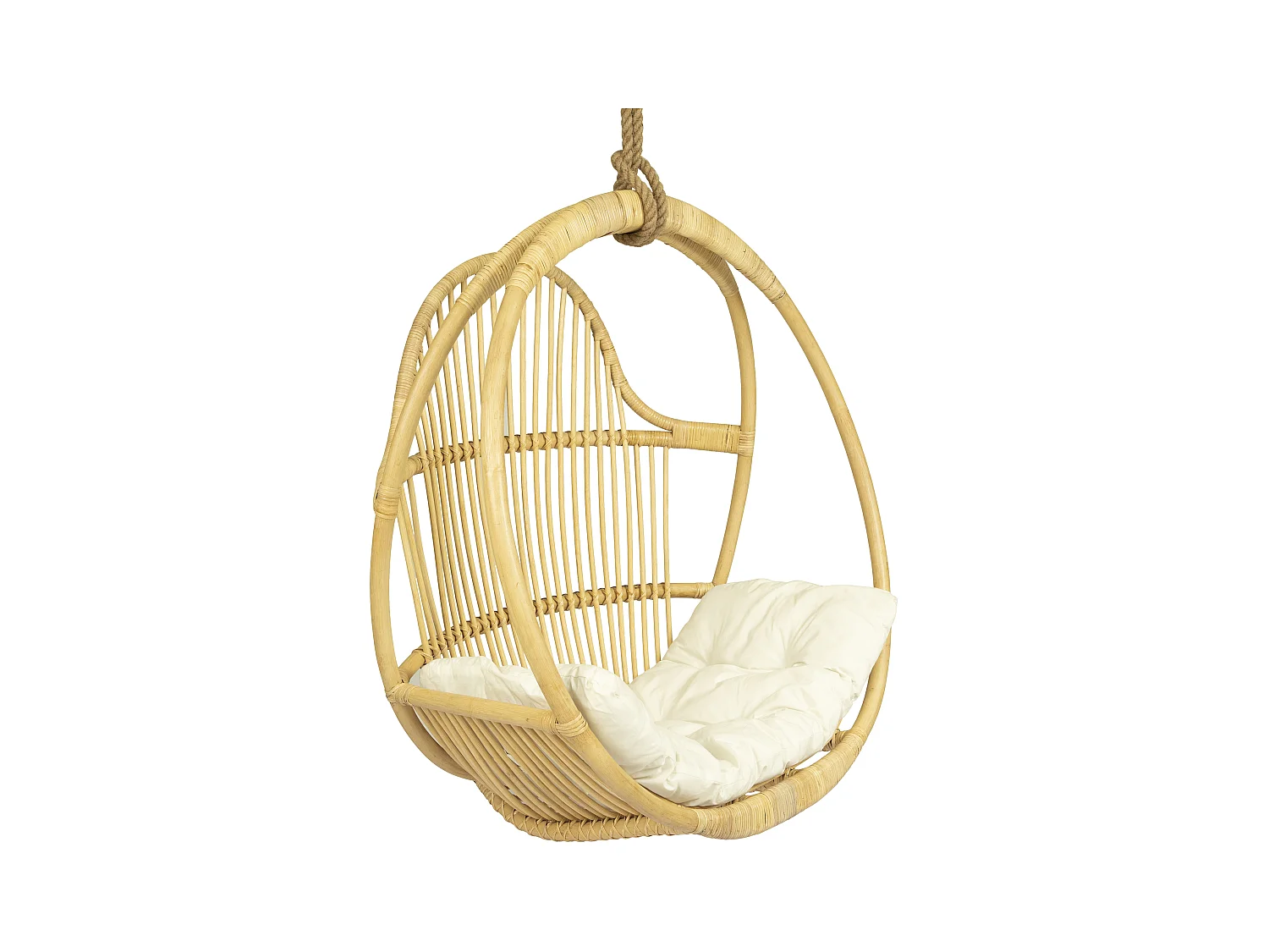 Fauteuil suspendu en rotin naturel BRIANNA