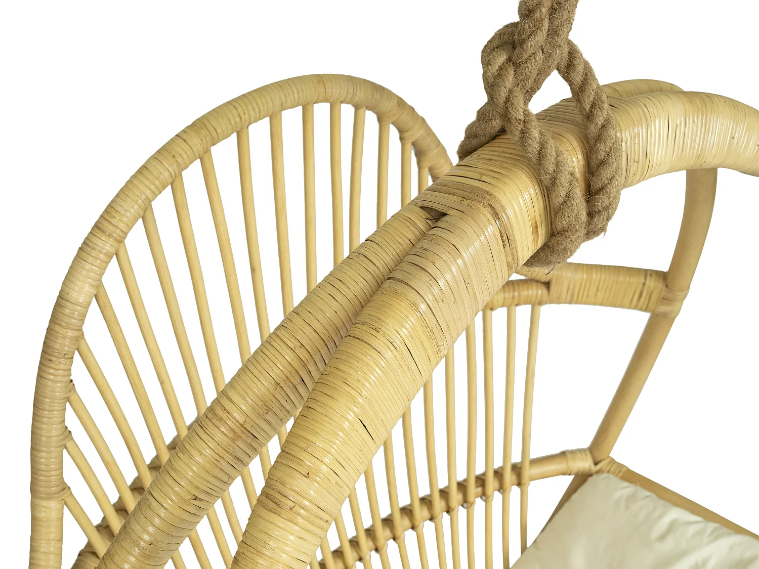 Fauteuil suspendu en rotin naturel BRIANNA