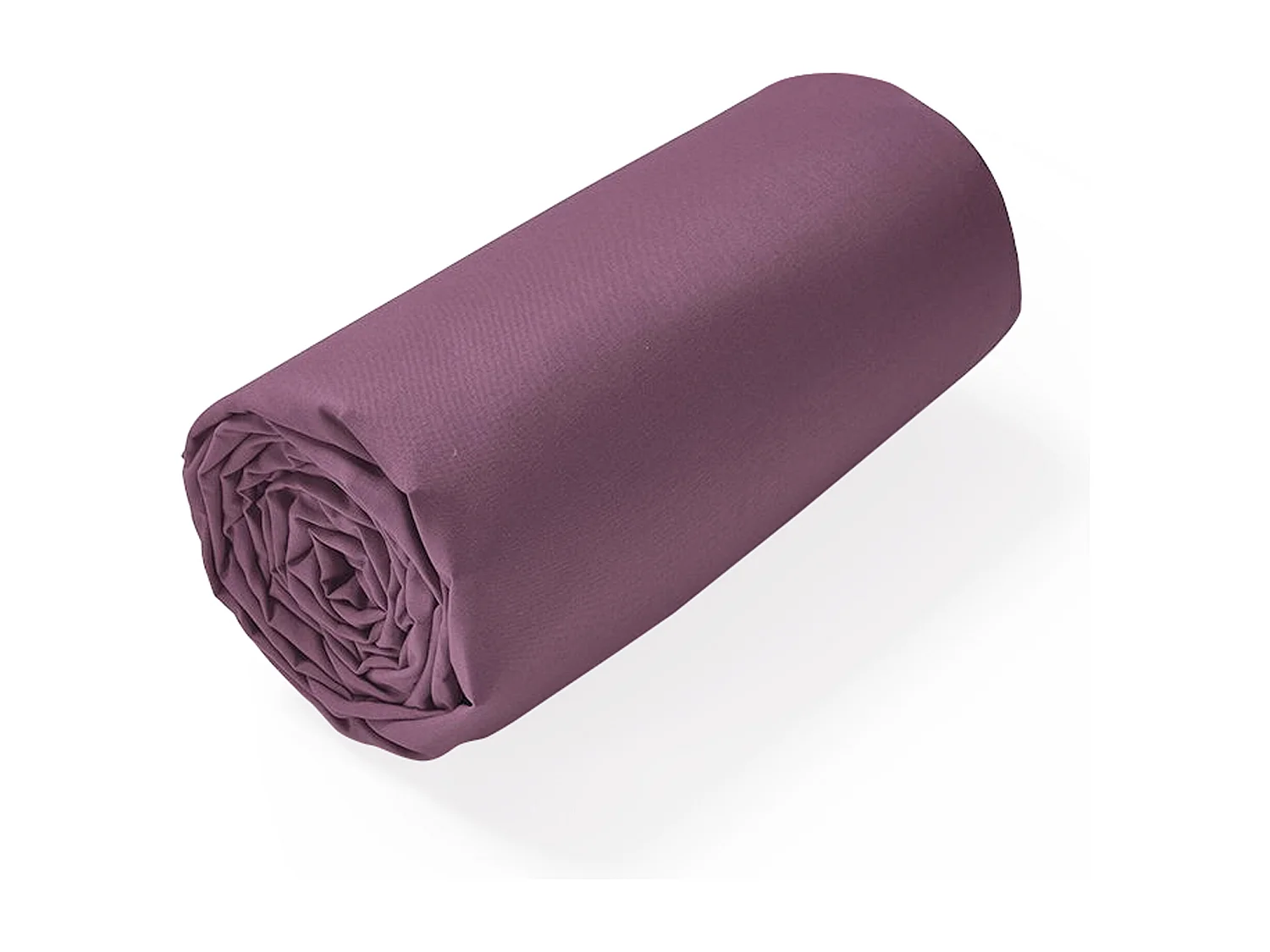 Drap housse uni 100x210 cm bonnet 40 cm coton ALTO violet Raisin