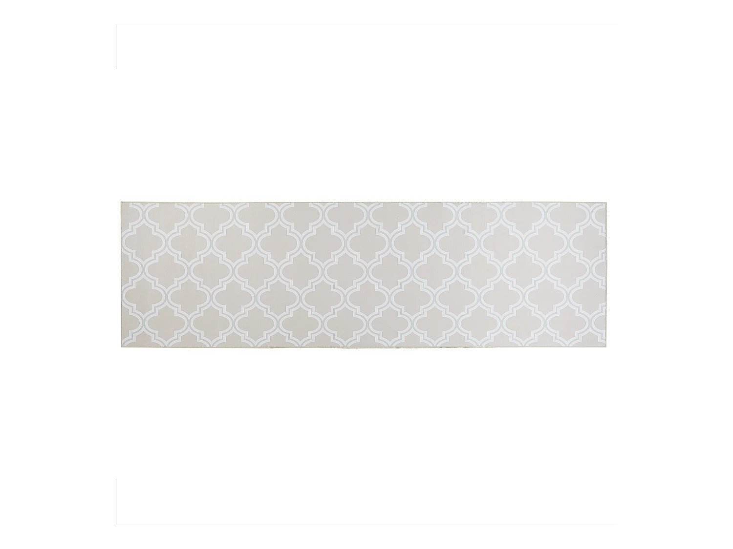 Teppich beige 60 x 200 cm marokkanisches Muster Kurzflor KADAYAL