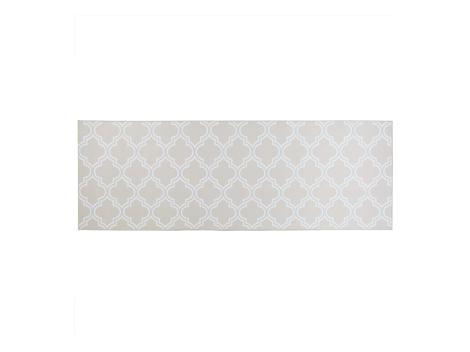 Teppich Läufer beige marokkanisches Muster rutschfest 70 x 200 cm Boho Kadayal