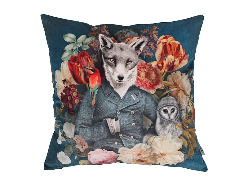Housse de coussin 45x45 cm WONDERLAND Renard napoléon