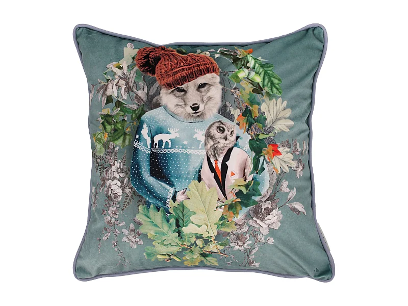 Housse de coussin 45x45 cm WONDERLAND Renard hipster