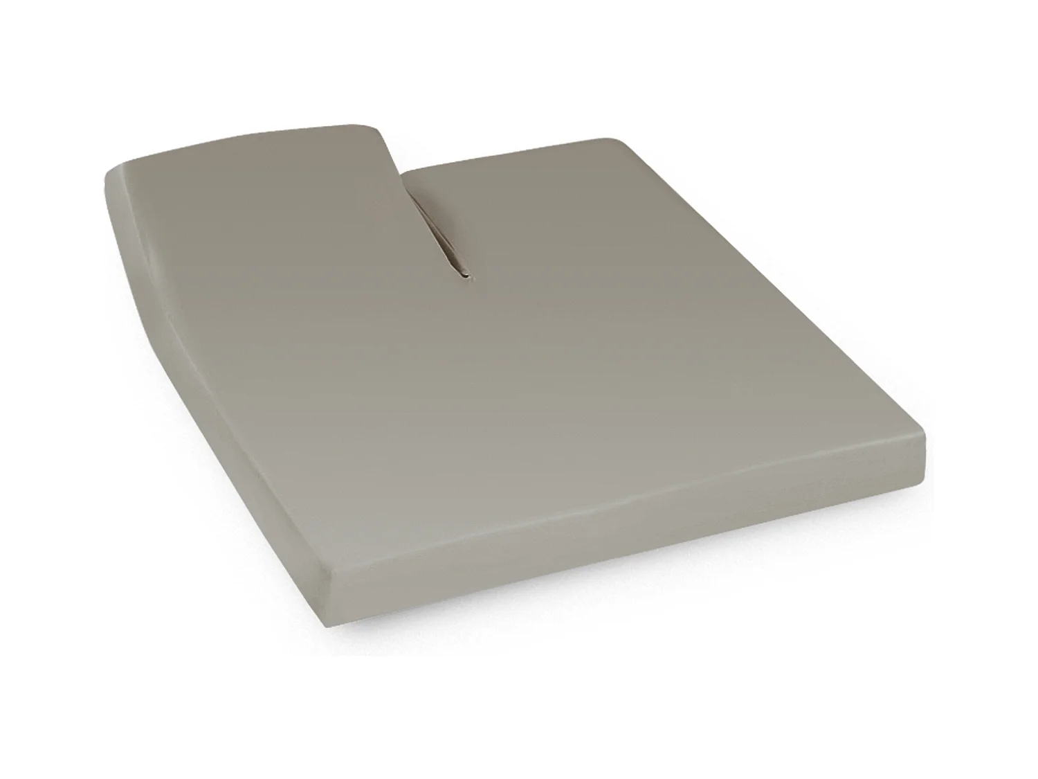 Drap housse relaxation uni 2x90x220 cm coton ALTO Chamois TR Tête relevable uniquement