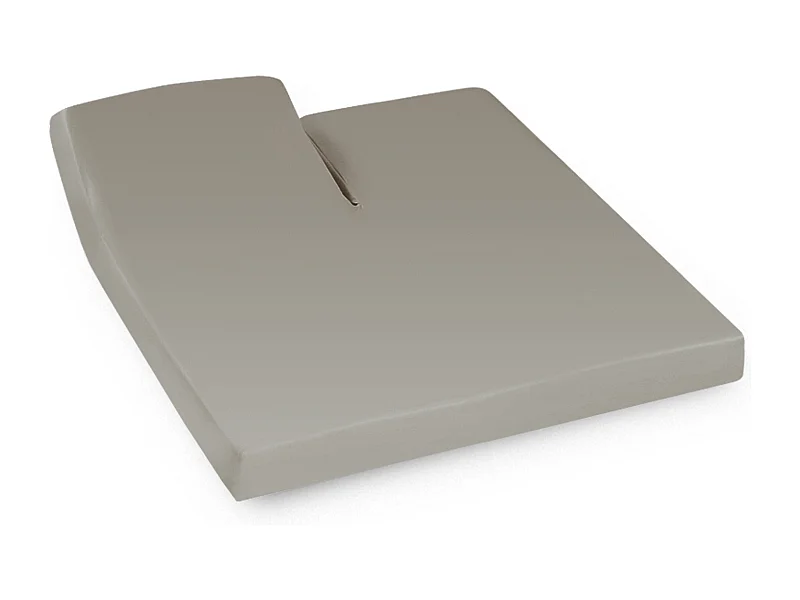Drap housse relaxation uni 2x90x220 cm coton ALTO Chamois TR Tête relevable uniquement