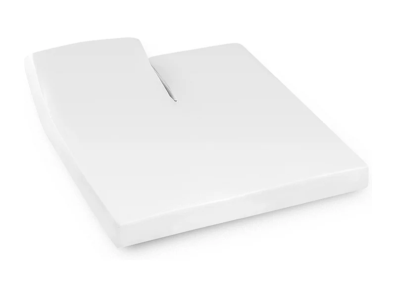 Drap housse relaxation uni 2x80x220 cm coton ALTO Blanc TR Tête relevable uniquement
