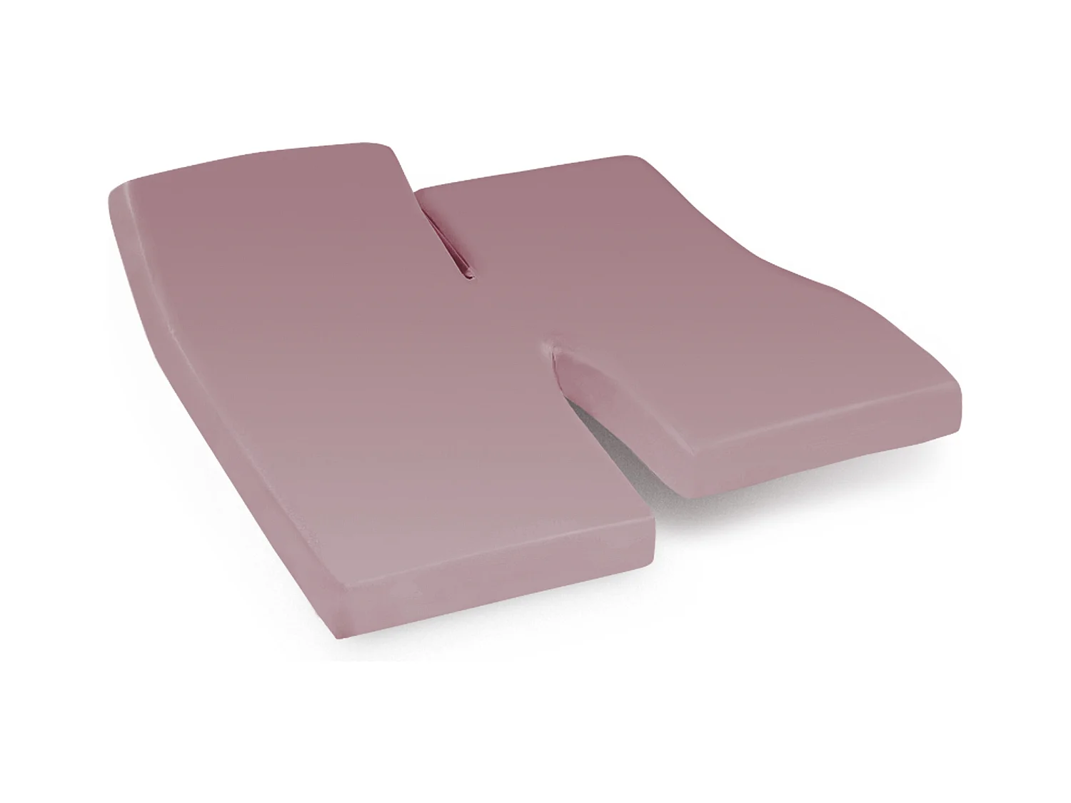 Drap housse relaxation uni 2x100x190 cm coton ALTO Violine TPR Tête et pied relevable