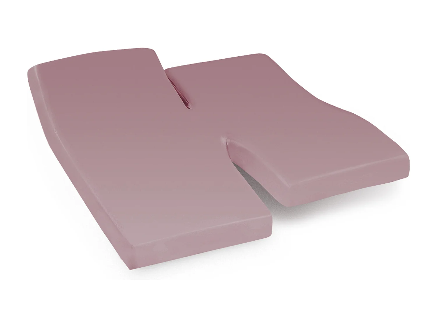 Drap housse relaxation uni 2x100x190 cm coton ALTO Violine TPR Tête et pied relevable