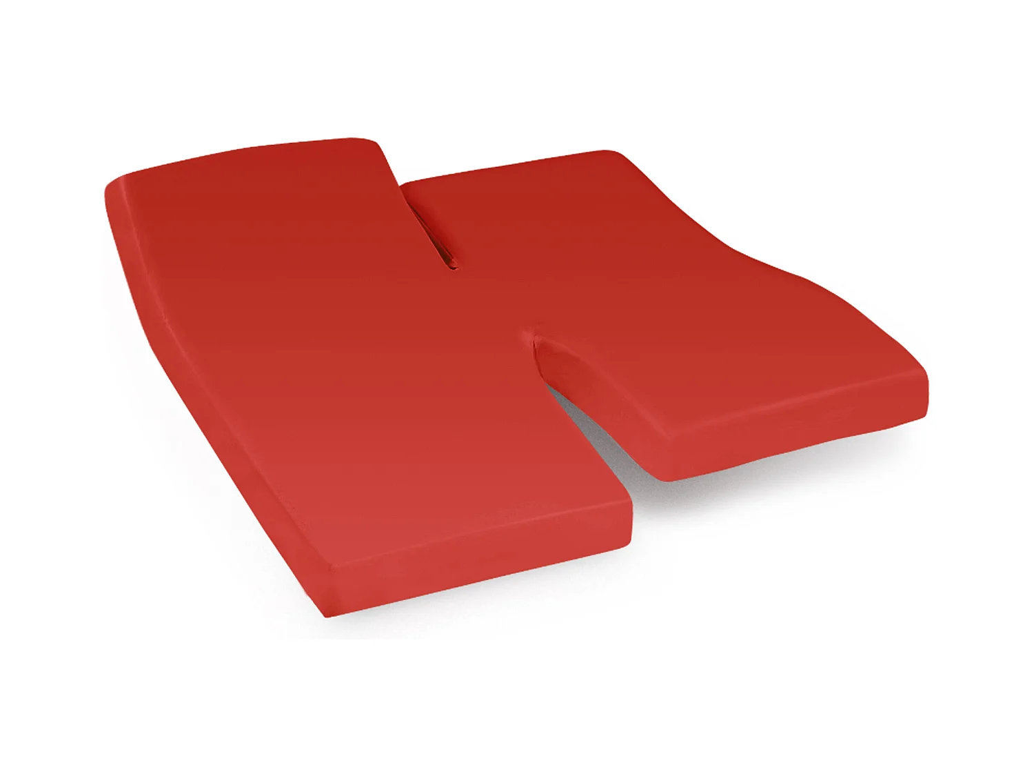 Drap housse relaxation uni 2x70x190 cm coton ALTO orange Baie de Goji TPR Tête et pied relevable