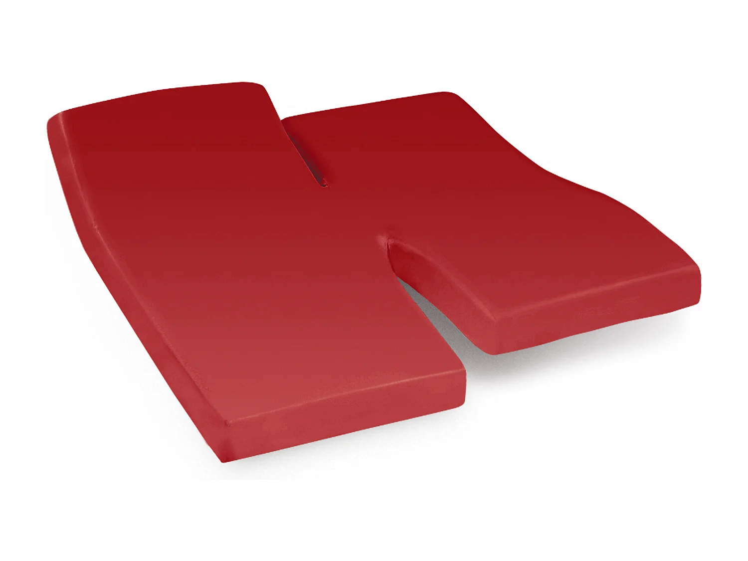 Drap housse relaxation uni 2x100x190 cm coton ALTO Garance TPR Tête et pied relevable