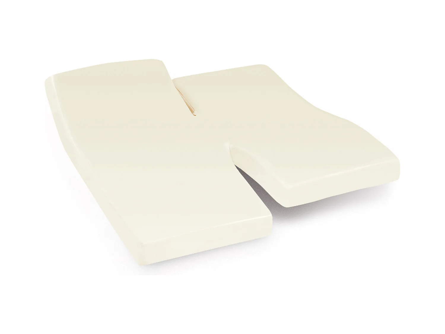 Drap housse relaxation uni 2x70x200 cm coton ALTO Crème TPR Tête et pied relevable