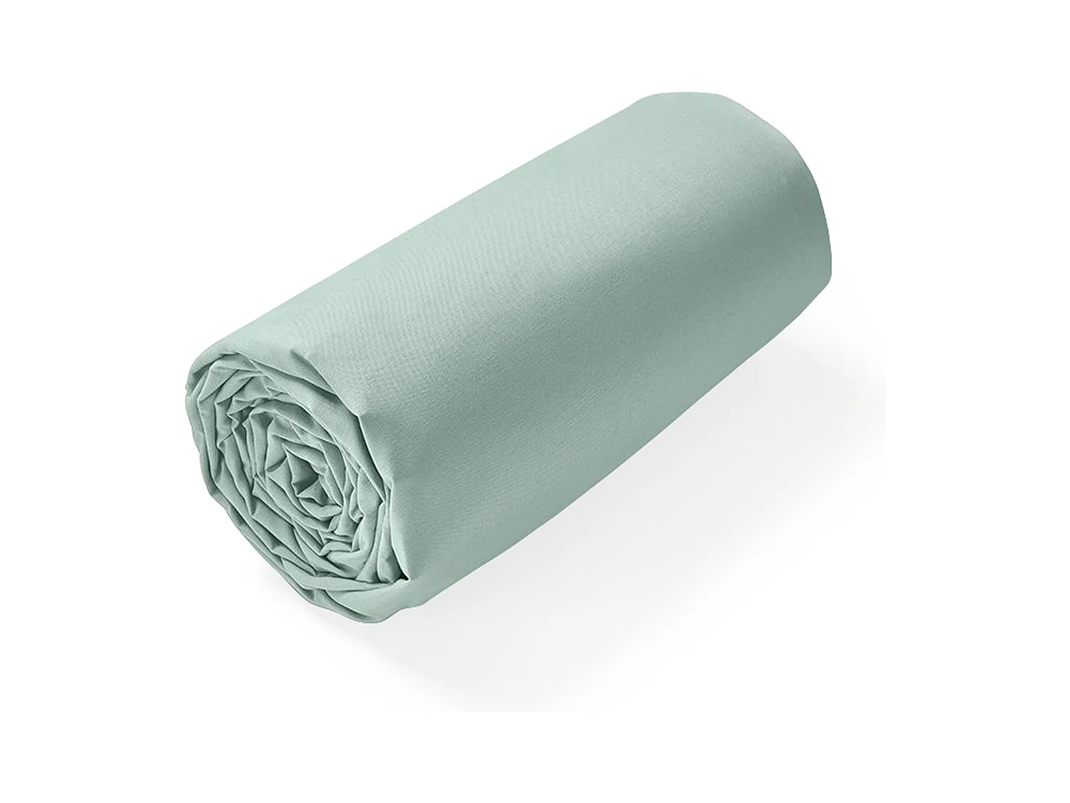 Drap housse relaxation uni 2x80x200 cm coton ALTO vert fleur d'amandier TR Tête relevable uniquement