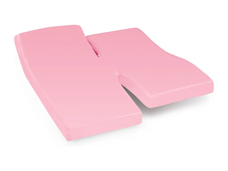 Drap housse relaxation uni 2x100x190 cm coton ALTO Macaron TPR Tête et pied relevable