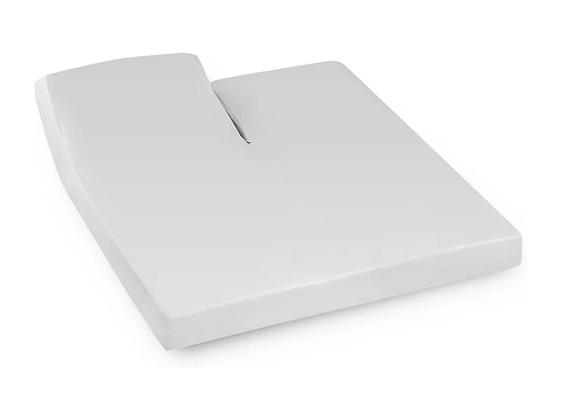 Drap housse relaxation uni 2x100x190 cm coton ALTO Calcium TR Tête relevable uniquement