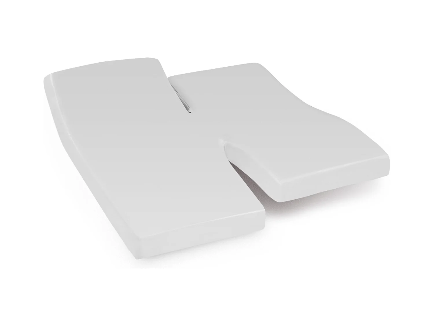 Drap housse relaxation uni 2x90x190 cm coton ALTO Calcium TPR Tête et pied relevable