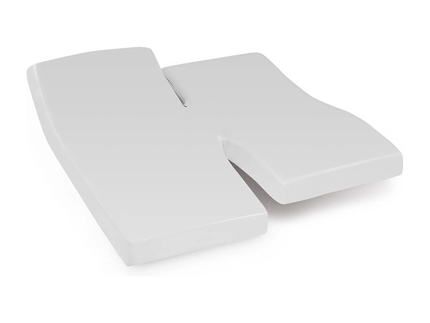 Drap housse relaxation uni 2x90x190 cm coton ALTO Calcium TPR Tête et pied relevable