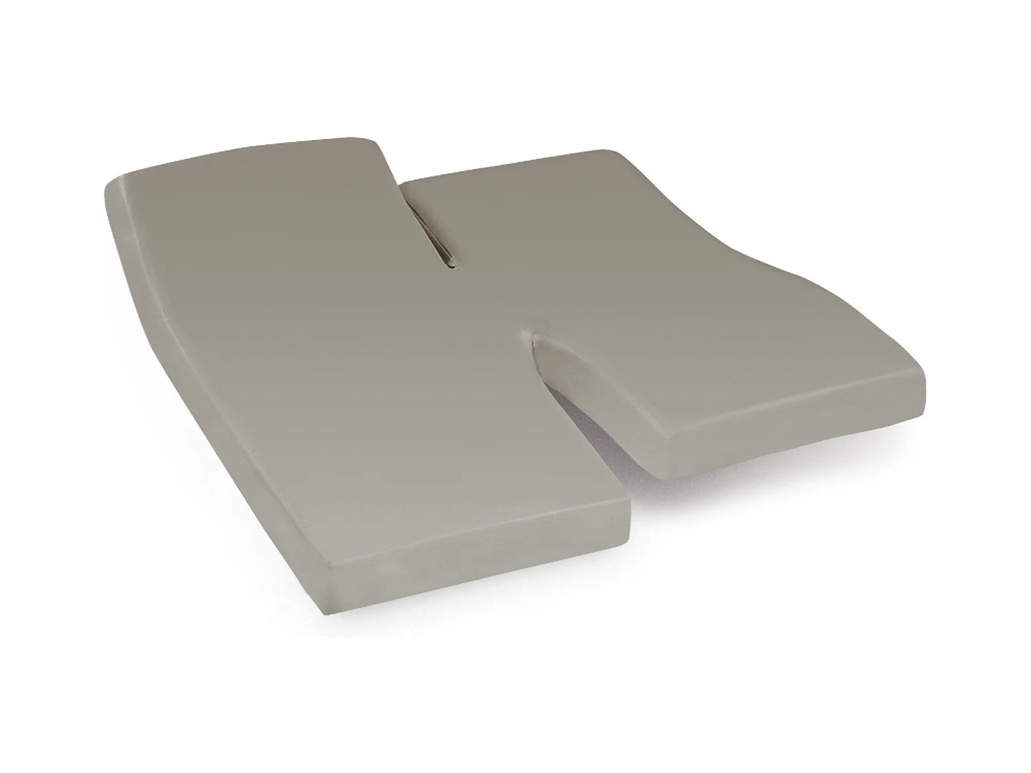 Drap housse relaxation uni 2x70x190 cm coton ALTO Chamois TPR Tête et pied relevable