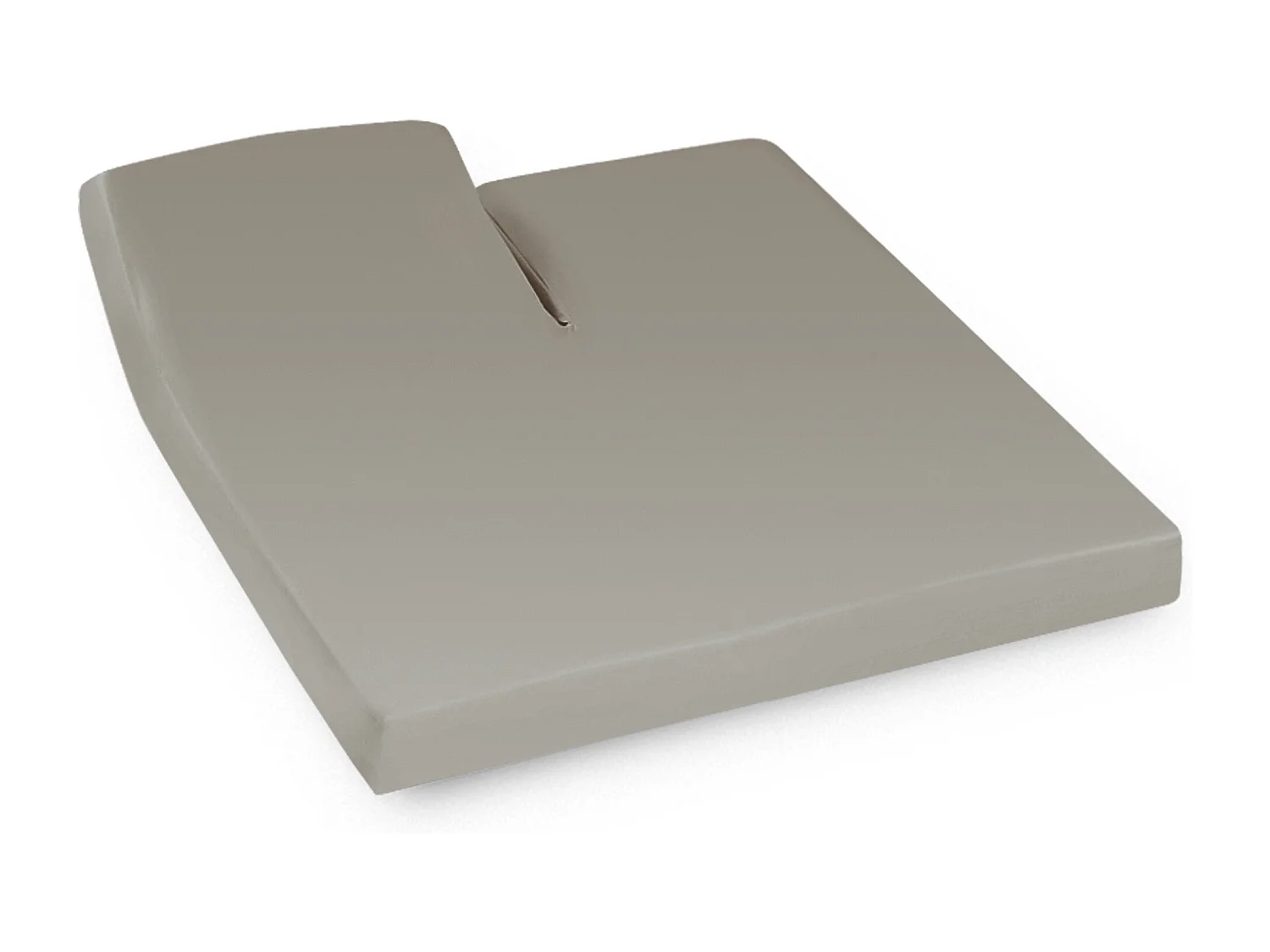 Drap housse relaxation uni 2x70x190 cm coton ALTO Chamois TR Tête relevable uniquement