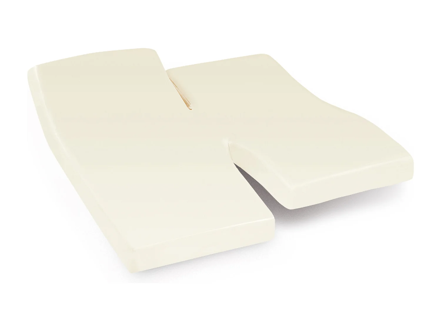 Drap housse relaxation uni 2x90x200 cm coton ALTO Crème TPR Tête et pied relevable
