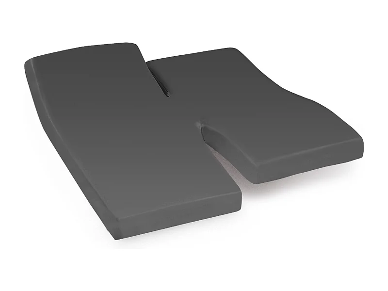 Drap housse relaxation uni 2x90x200 cm coton ALTO Manhattan TPR Tête et pied relevable