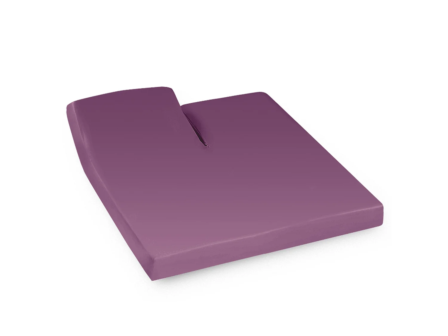 Drap housse relaxation uni 2x70x190 cm coton ALTO Raisin TR Tête relevable uniquement