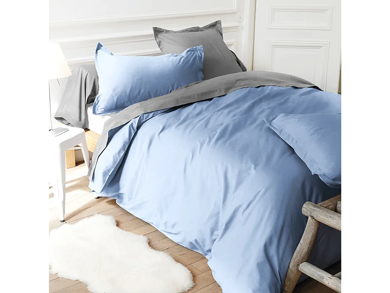 Drap housse relaxation uni 2x90x210 cm coton ALTO Belle ile TPR Tête et pied relevable