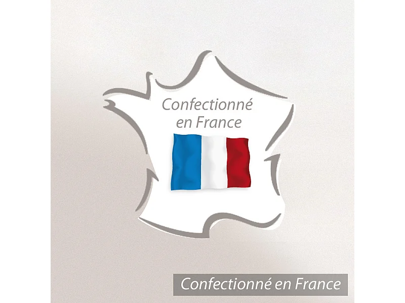 Drap housse relaxation uni 2x70x190 cm coton ALTO Belle ile TR Tête relevable uniquement