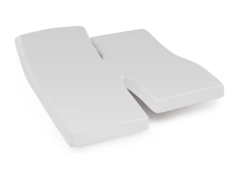 Drap housse relaxation uni 2x90x200 cm coton ALTO Calcium TPR Tête et pied relevable