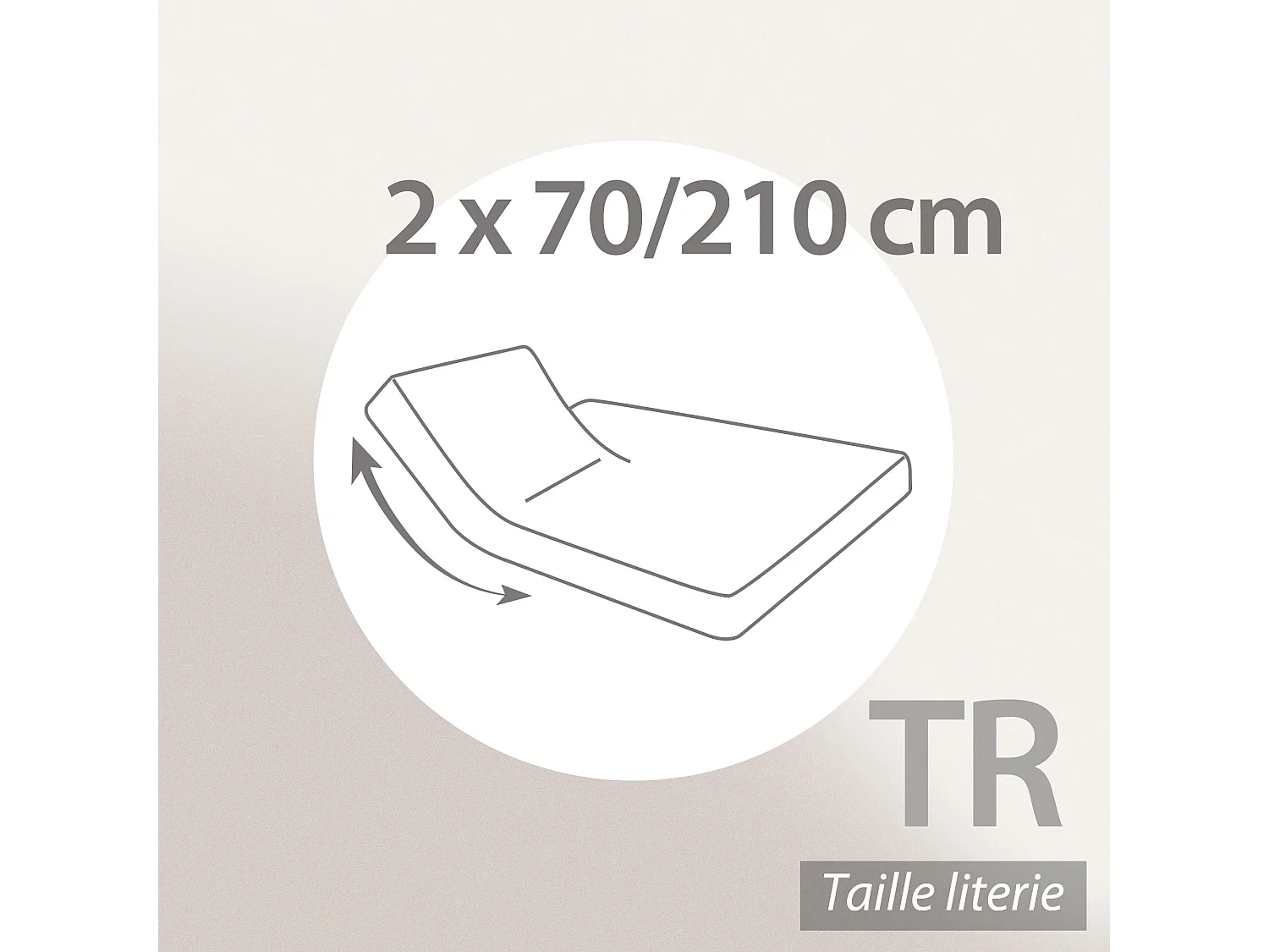 Drap housse relaxation uni 2x70x210 cm coton ALTO Raisin TR Tête relevable uniquement