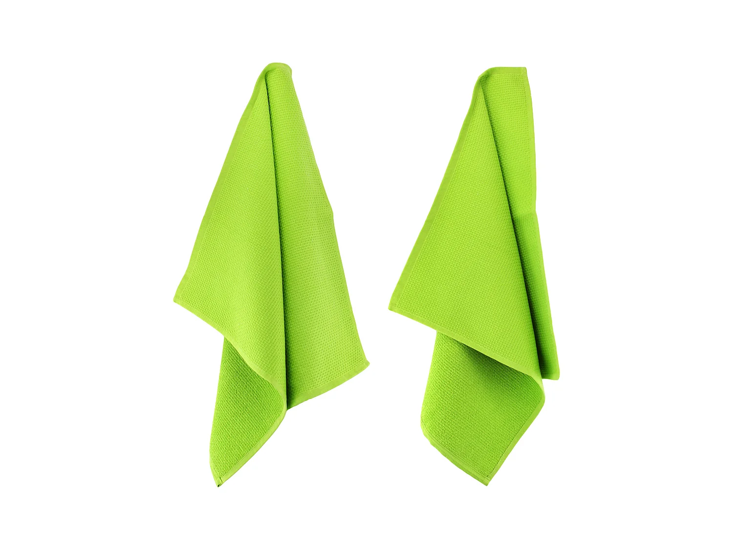 Lot de 2 torchons de cuisine 50x50 cm nid d'abeille PURE KITCHEN WAFFLE Pistache