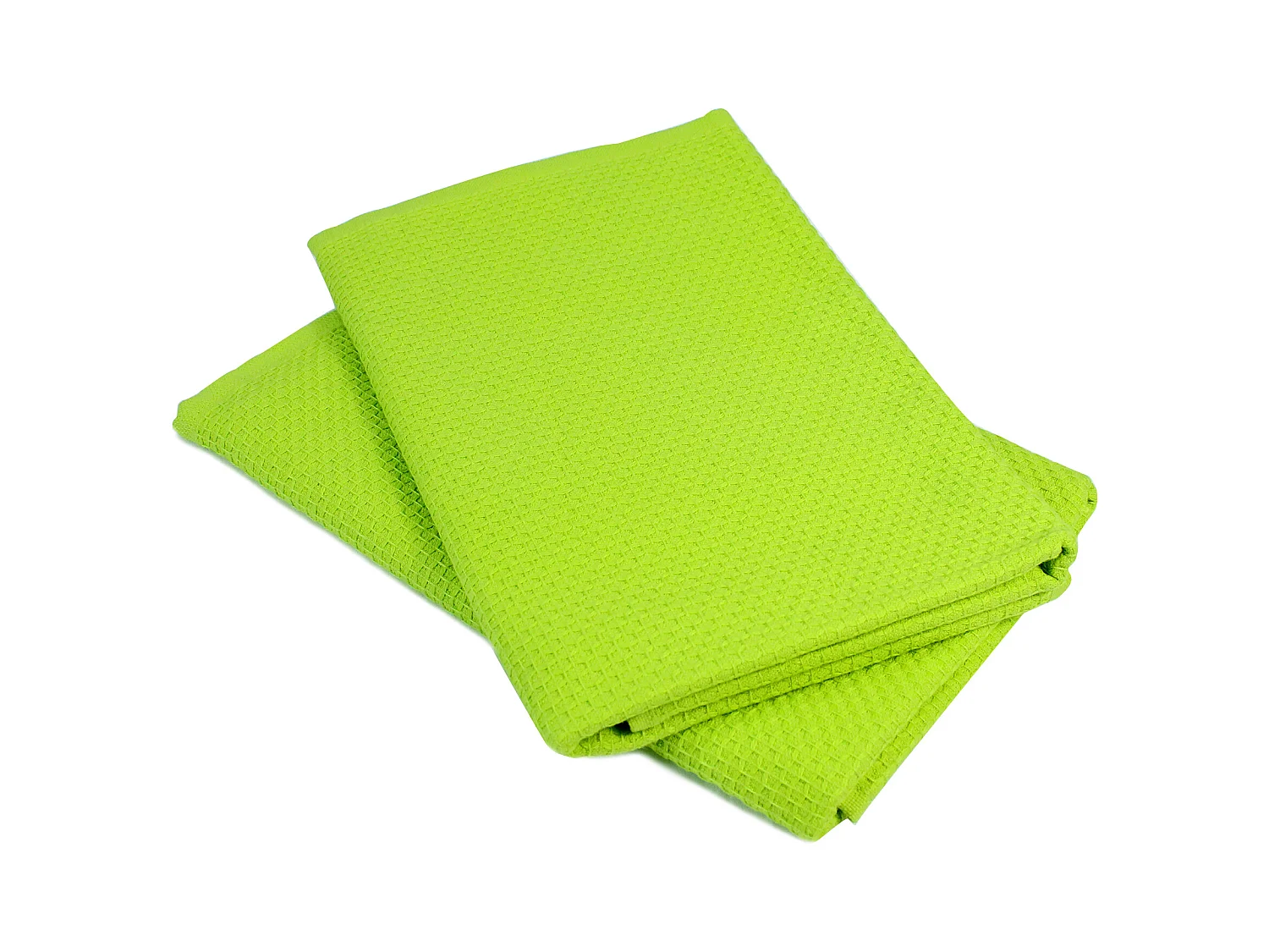 Lot de 2 torchons de cuisine 50x50 cm nid d'abeille PURE KITCHEN WAFFLE Pistache