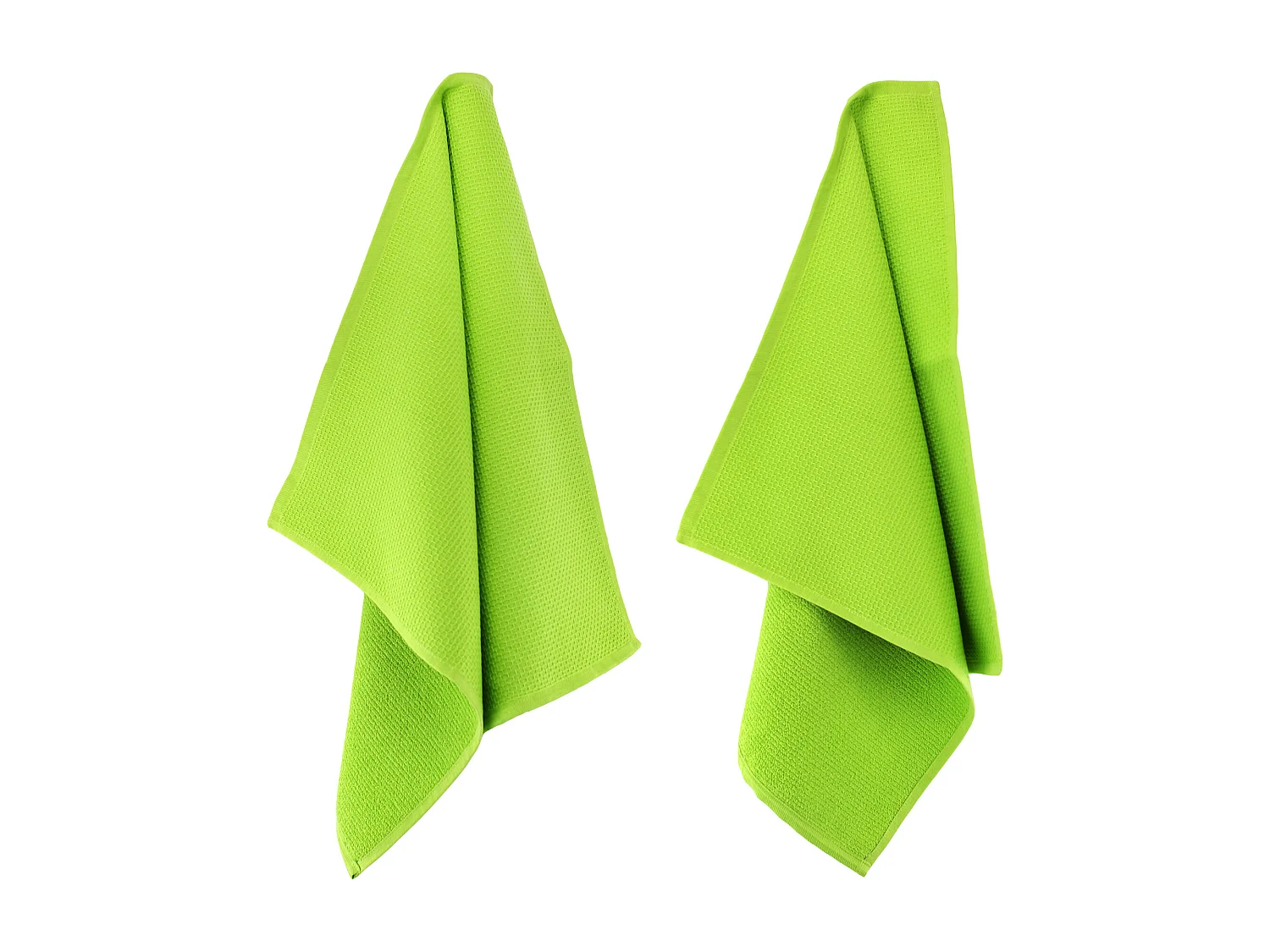 Lot de 2 torchons de cuisine 50x50 cm nid d'abeille PURE KITCHEN WAFFLE Pistache