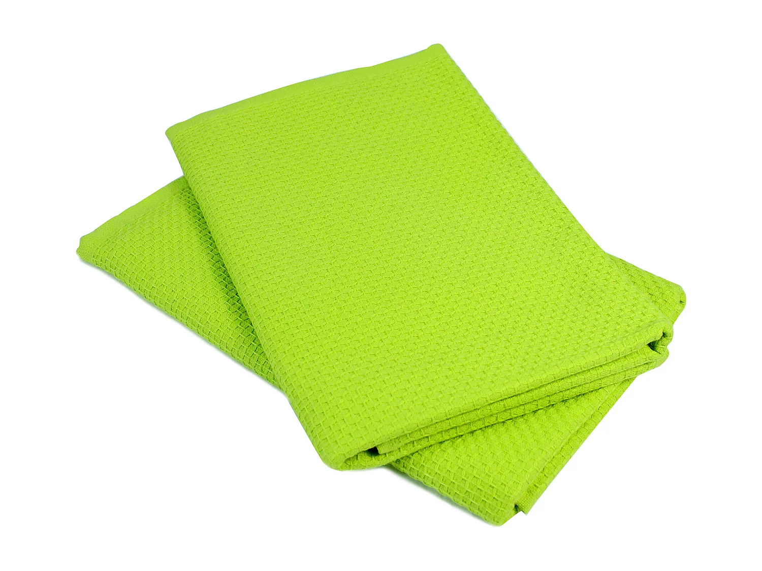 Lot de 2 torchons de cuisine 50x50 cm nid d'abeille PURE KITCHEN WAFFLE Pistache