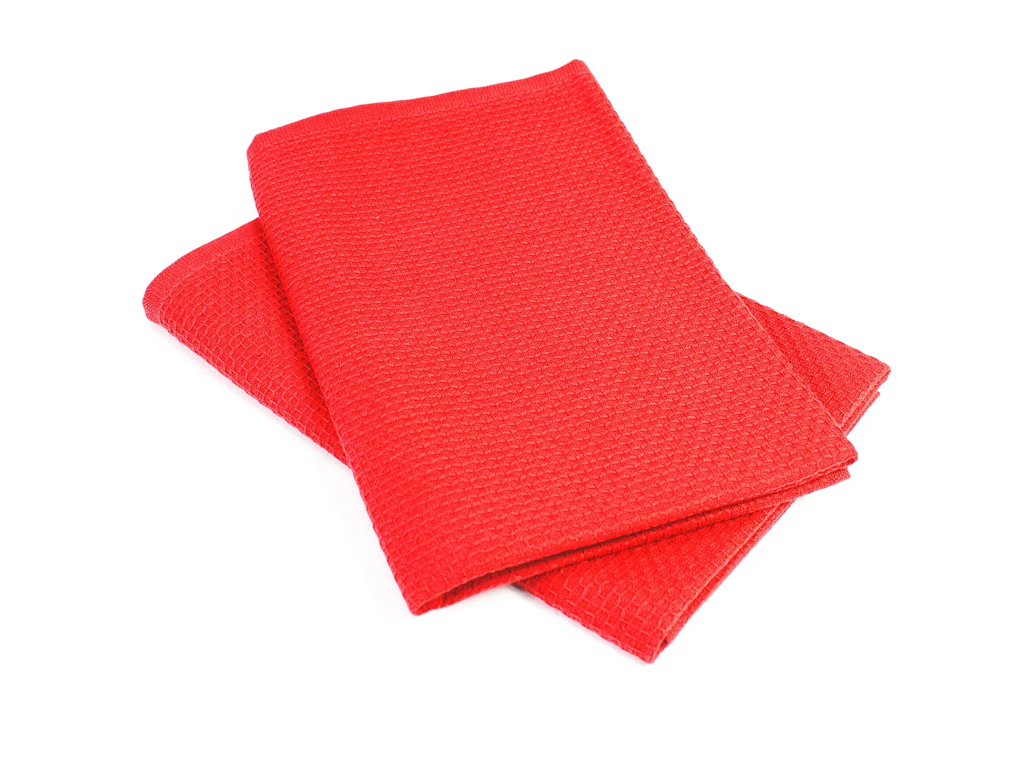 Lot de 2 torchons de cuisine 50x50 cm nid d'abeille PURE KITCHEN WAFFLE Rouge