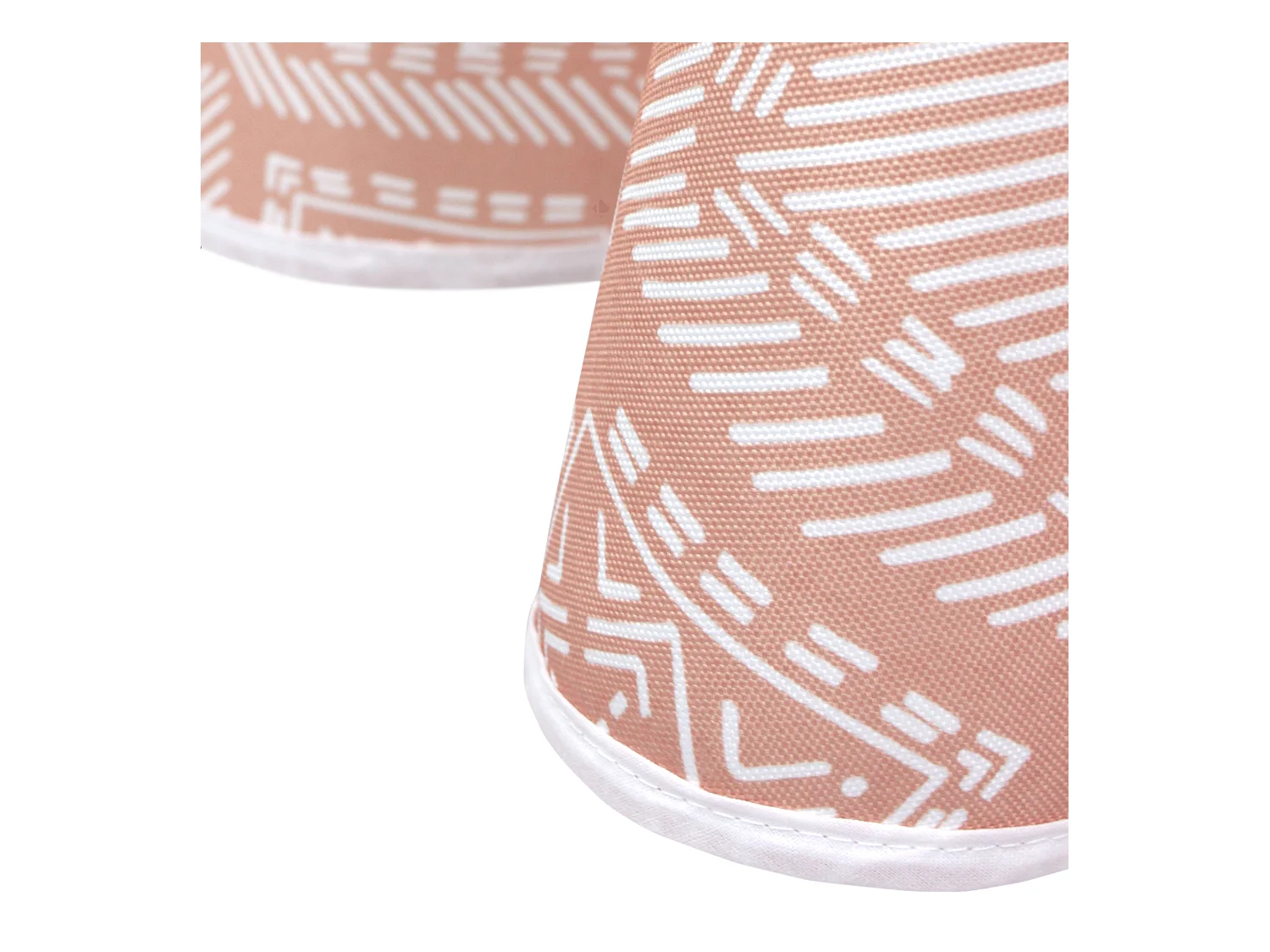 Nappe ronde 180 cm imprimée 100% polyester BOHO géométrique marron sienne