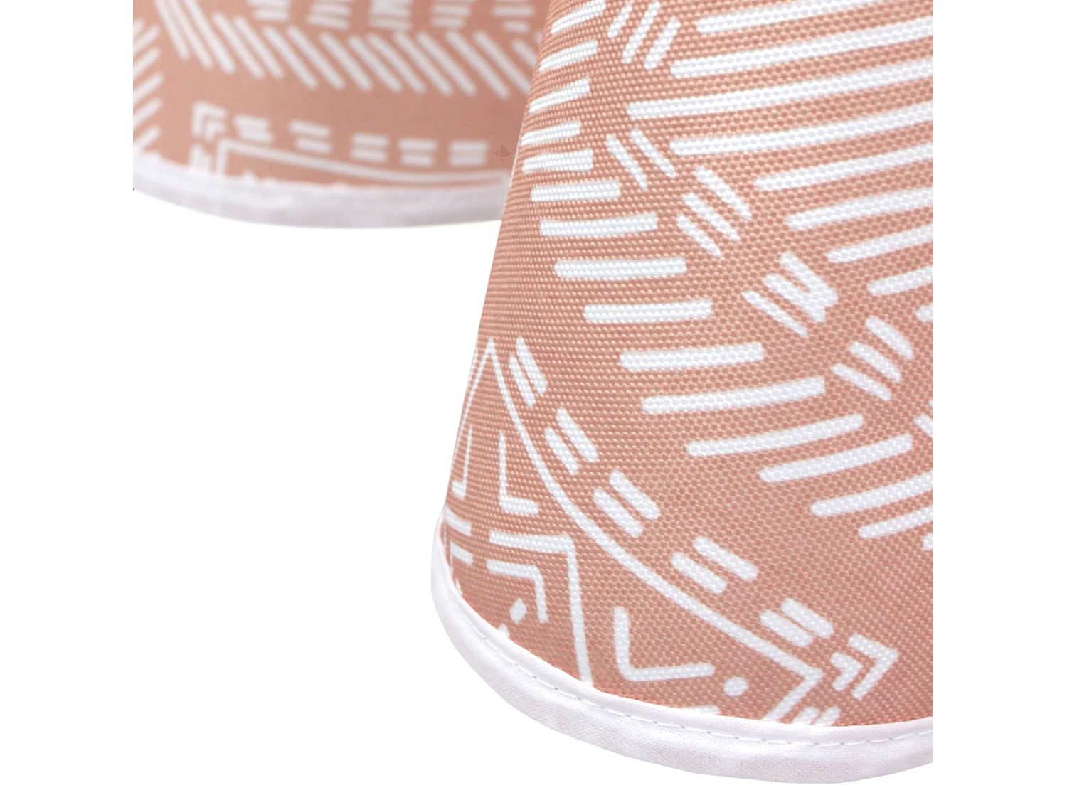 Nappe ronde 180 cm imprimée 100% polyester BOHO géométrique marron sienne