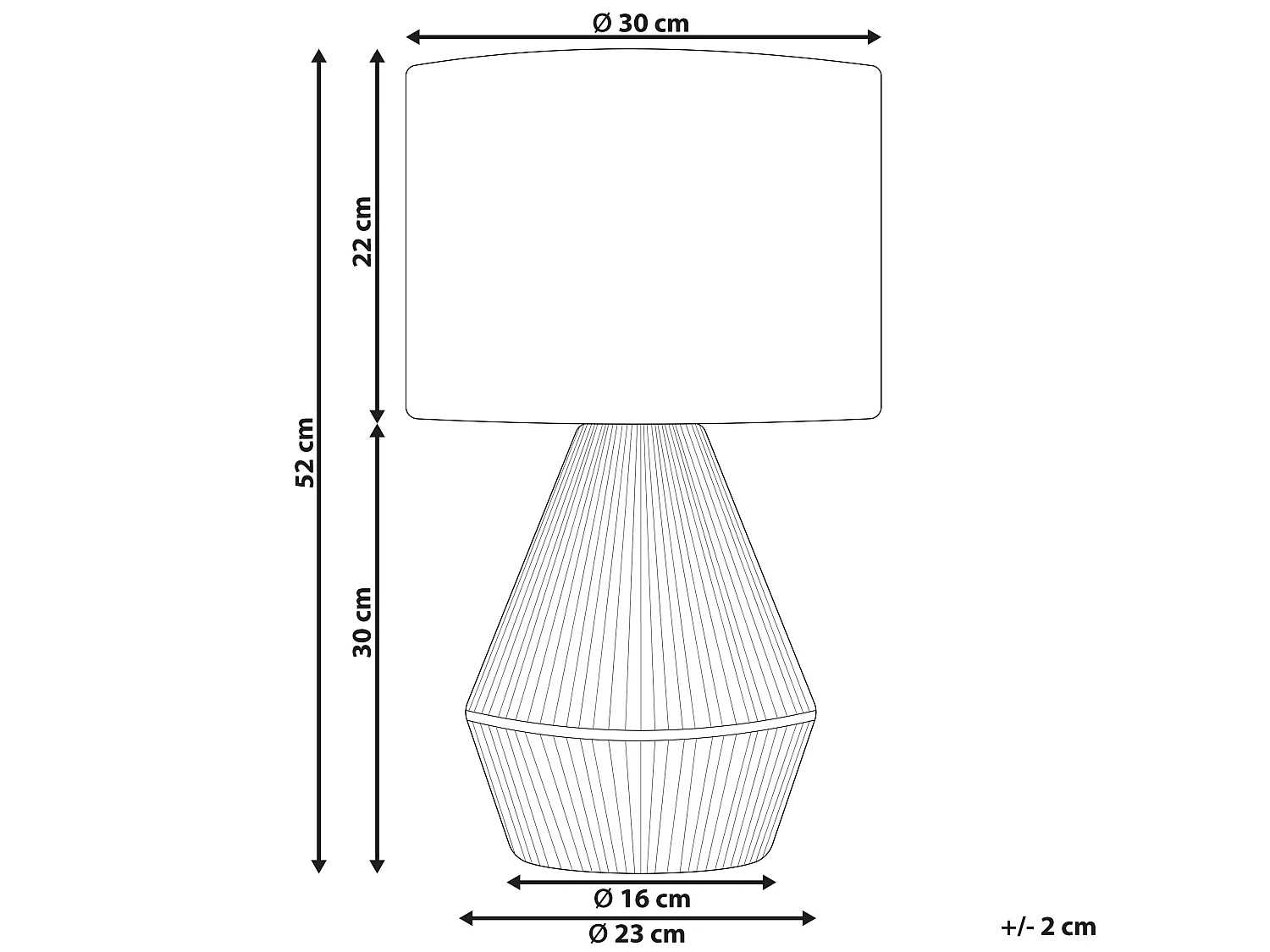 Candeeiro de mesa MALEWA Corda de papel Natural