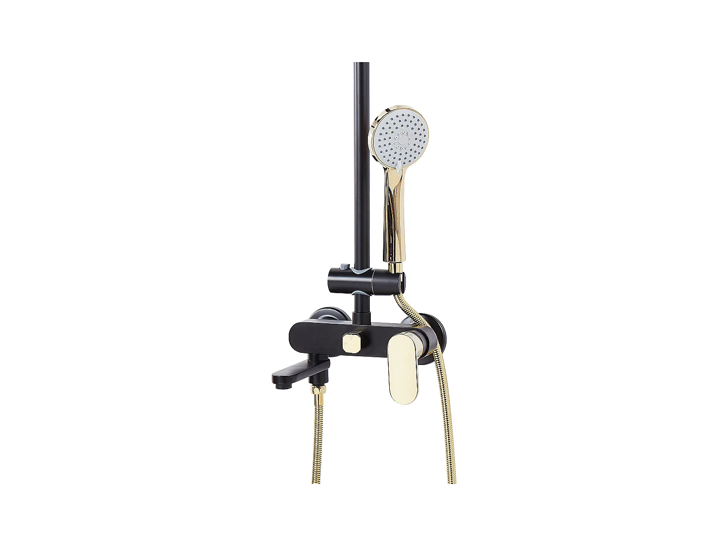 Set doccia con miscelatore e soffione a pioggia GURARA Nero/ Oro