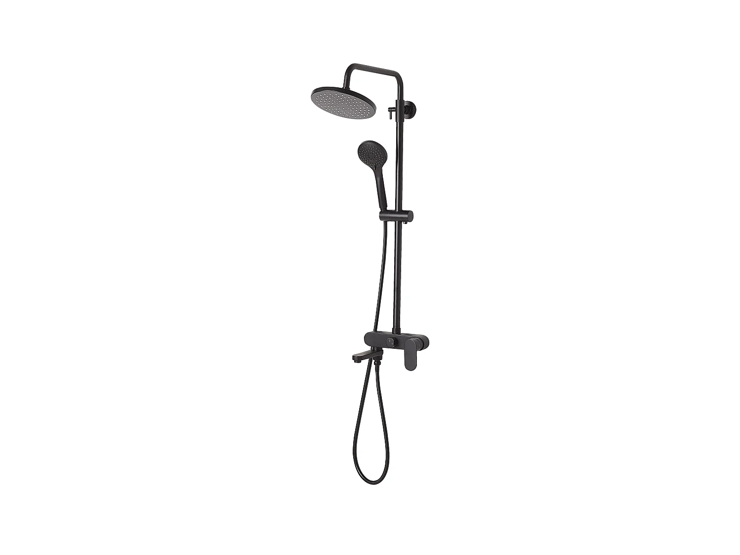Columna de ducha con efecto lluvia GURARA Negro