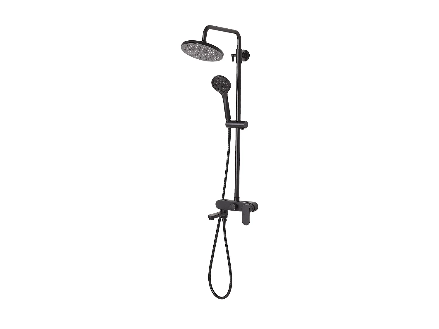 Ensemble de douche avec mitigeur et douche de pluie GURARA Noir