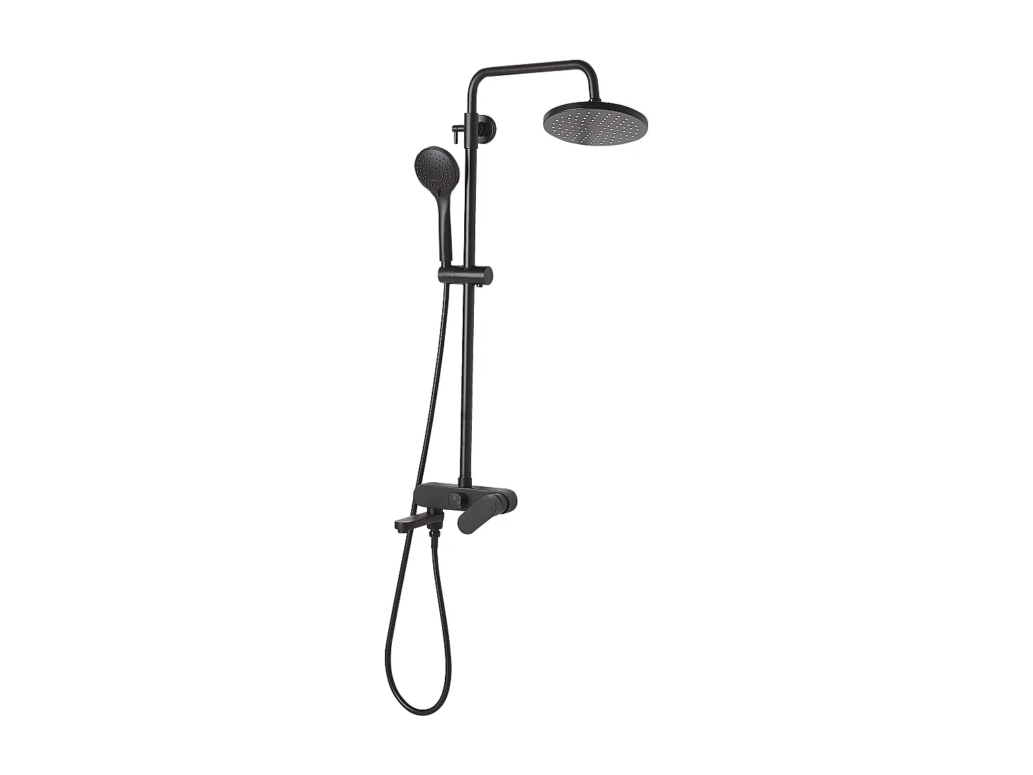 Ensemble de douche avec mitigeur et douche de pluie GURARA Noir
