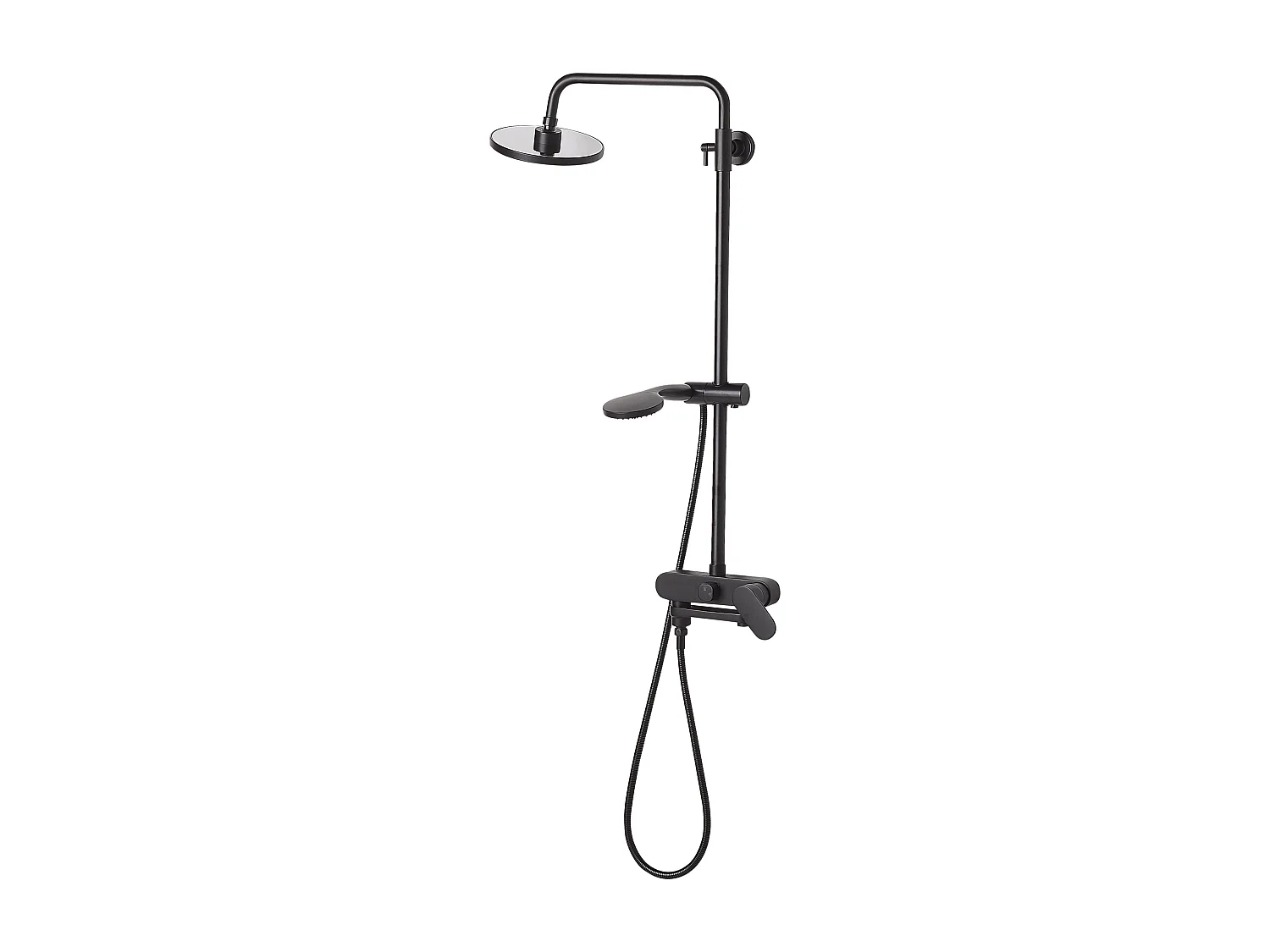 Ensemble de douche avec mitigeur et douche de pluie GURARA Noir