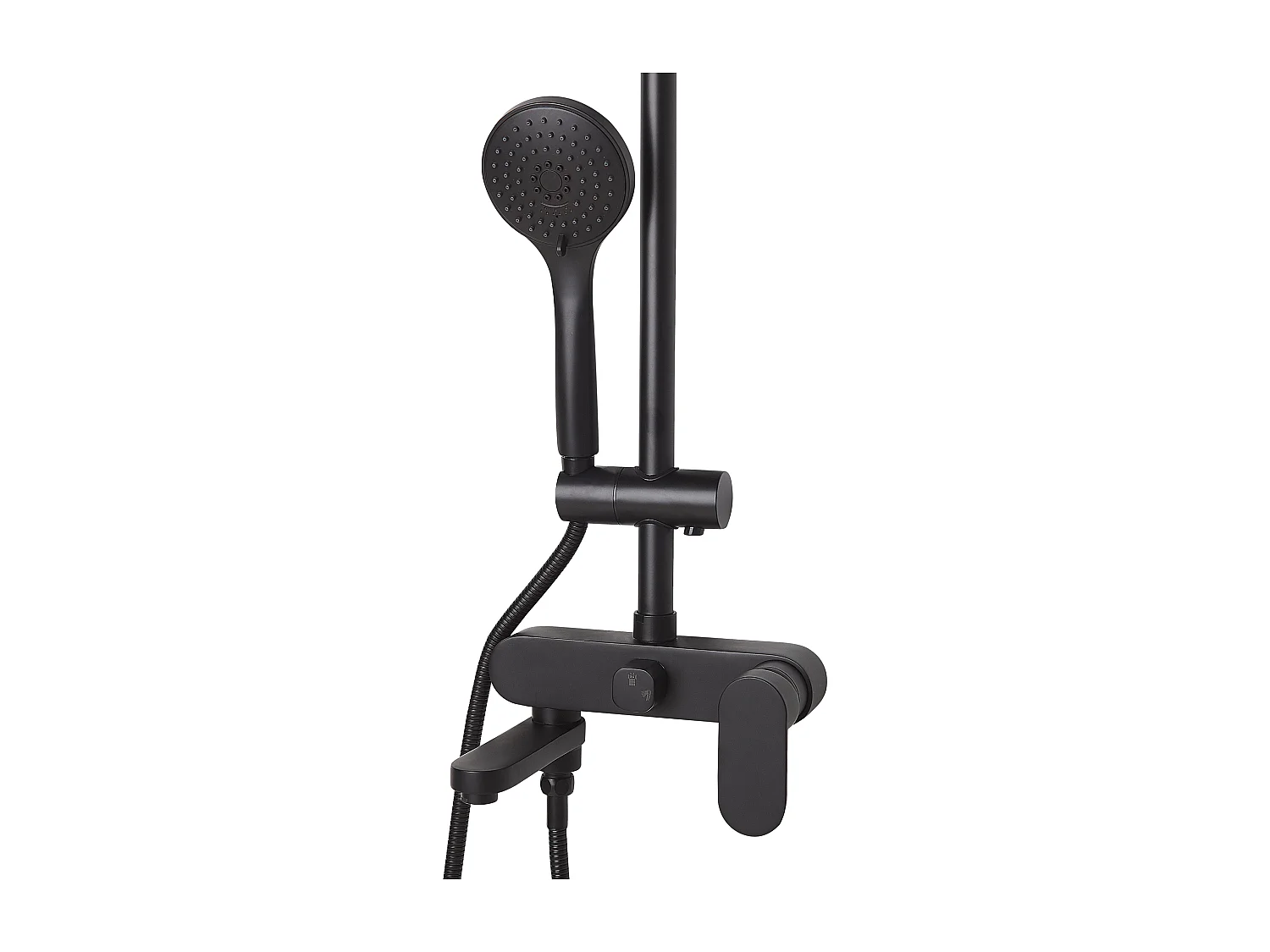 Ensemble de douche avec mitigeur et douche de pluie GURARA Noir