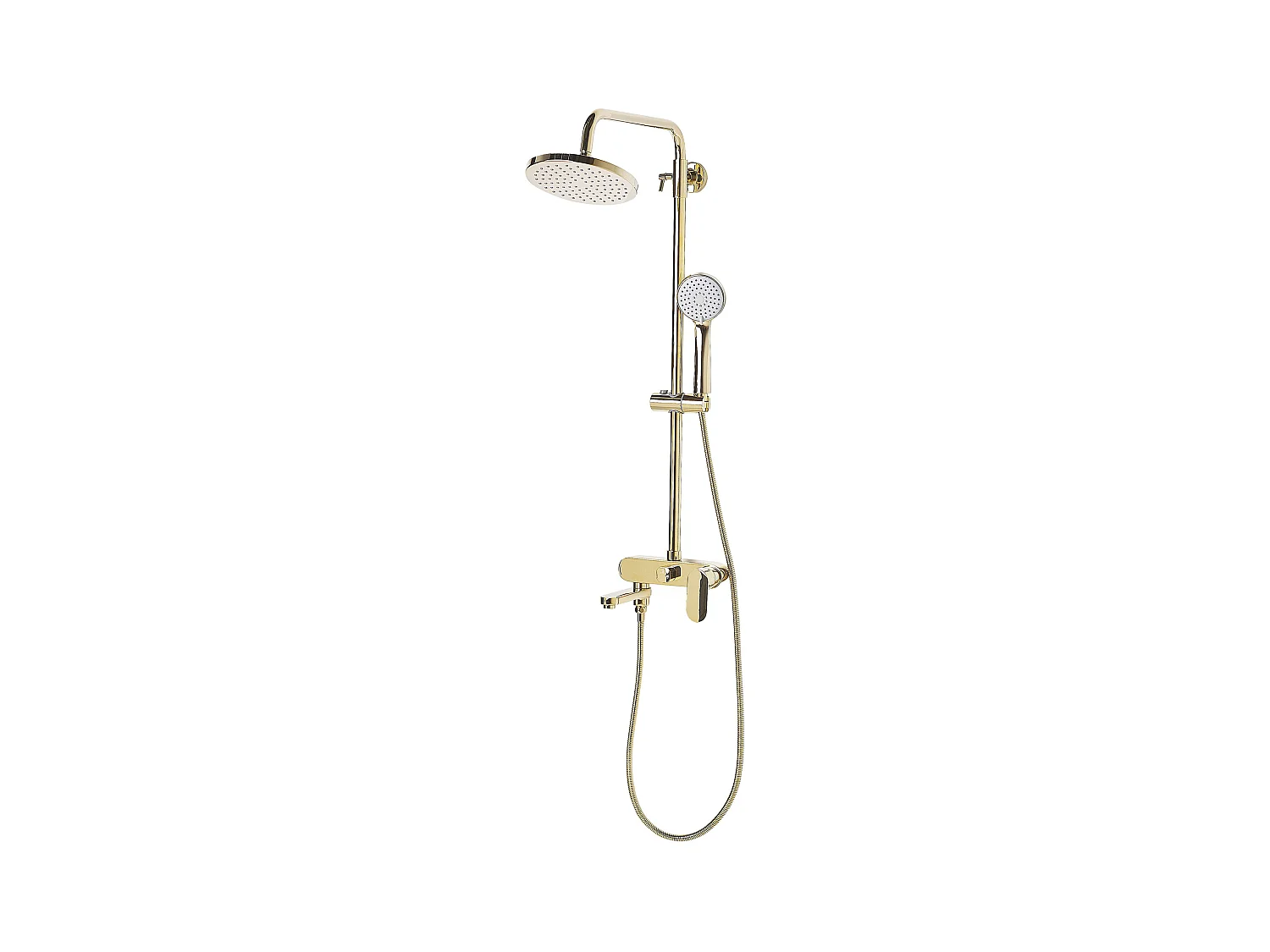 Ensemble de douche avec mitigeur et douche de pluie GURARA Doré